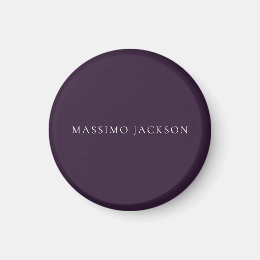Aimant Minimaliste Moderne Violet Foncé (Devant)