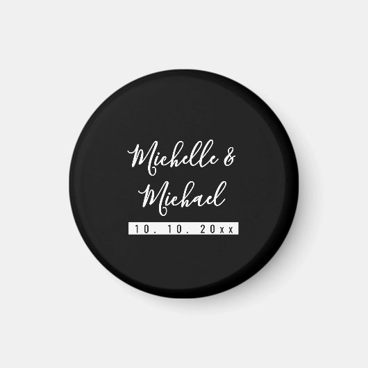 Aimant Minimaliste noir professionnel moderne (Devant)