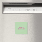 Aimant Minimaliste nom personnalisé moderne (In Situ (Lave-vaisselle))