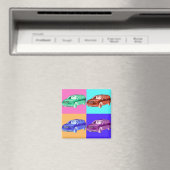 Aimant Minivan Pop Art (In Situ (Lave-vaisselle))