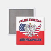 Aimant Minneapolis Minnesota polonais (Recto/Verso)