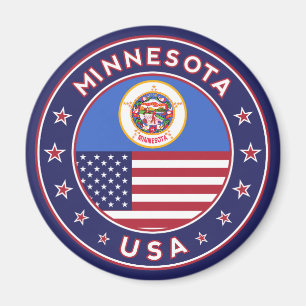 Aimant Minnesota autocollant, étui téléphonique, sac, hor