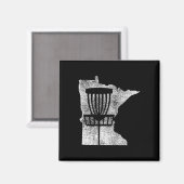 Aimant Minnesota Disc Golf État Avec Panier Graphique Dét (Recto/Verso)