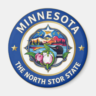 Aimant MINNESOTA État des lacs Symbole de l'État