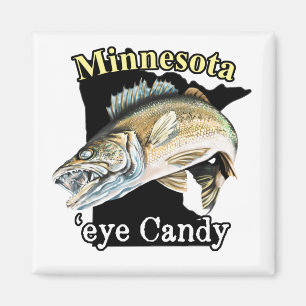 Aimant Minnesota 'Eye Candy Funny Walleye Pêche