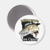 Aimant Minnesota 'Eye Candy Funny Walleye Pêche (Recto/Verso)