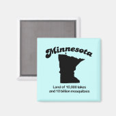 Aimant Minnesota Motto - Terre de 10 000 lacs (Recto/Verso)