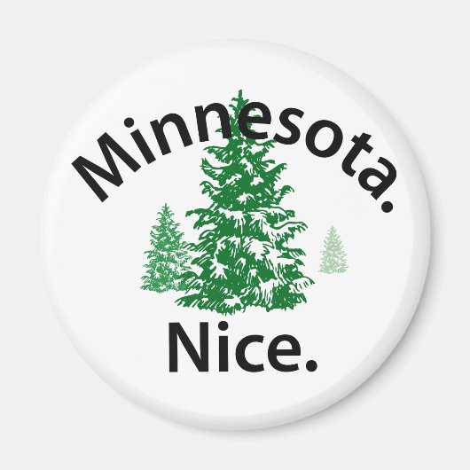 Aimant Minnesota Nice. Point ! (texte noir) (Devant)