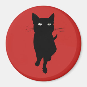 Aimant Minou gothique félin de chat noir