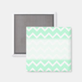 Aimant Mint Green Zigzag Chevron Stripes. (Recto/Verso)