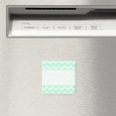 Aimant Mint Green Zigzag Chevron Stripes. (In Situ (Lave-vaisselle))