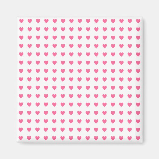 Aimant Minuscules coeurs roses (Devant)