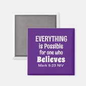 Aimant Miracle Bible Verse Christian Faith Purple (Recto/Verso)