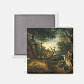 Aimant Miracle de Saint Hubert par Peter Paul Rubens (Recto/Verso)