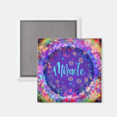 Aimant Miracle Plutôt Violet Floral Moderne Inspirivité (Recto/Verso)