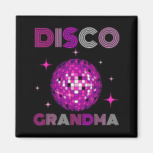 Aimant Miroir de fête rétro disco grand-mère 70s 80s