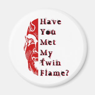Aimant Miroir diabolique de diable de twinflame de flamme