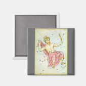 Aimant Miroir d'Urania, carte céleste astronomique vintag (Recto/Verso)