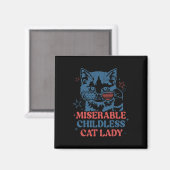 Aimant Miserable Enfless Chat Ladies For Kamala Harris 2 (Recto/Verso)