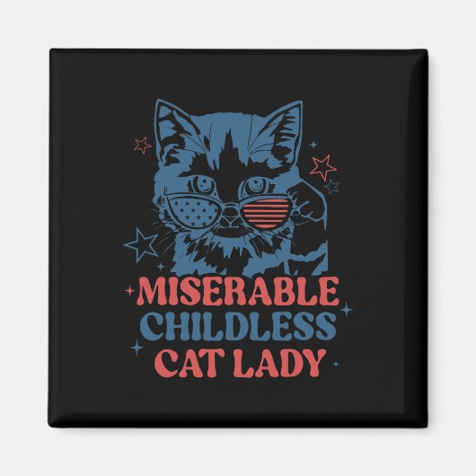 Aimant Miserable Enfless Chat Ladies For Kamala Harris 2 (Devant)