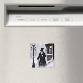 Aimant Misère Ebenezer Scrooge Snowy Victorian Street (In Situ (Lave-vaisselle))