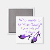 Aimant Miss Goody Deux Chaussures Violet Haut Talons (Recto/Verso)