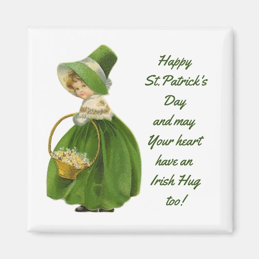 Aimant Miss irlandaise vintage (Devant)