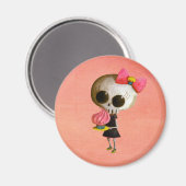 Aimant Miss Mort avec Cupcake (Recto/Verso)