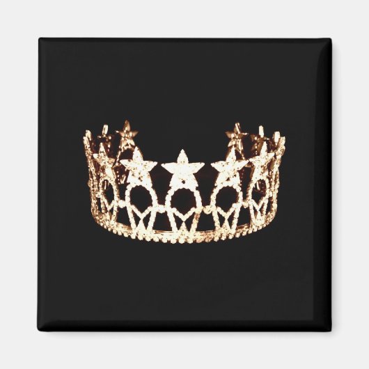 Aimant Miss USA style Crown Magnate Gold Star (Devant)