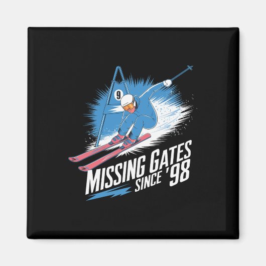 Aimant Missing Gates Since 98 Alpine Skiing (Devant)