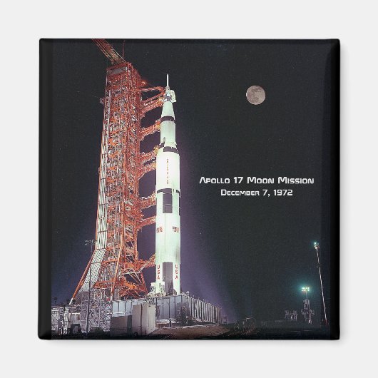 Aimant Mission Apollo 17 Moon (Devant)