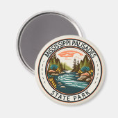 Aimant Mississippi Palisades State Park Badge Illinois (Recto/Verso)