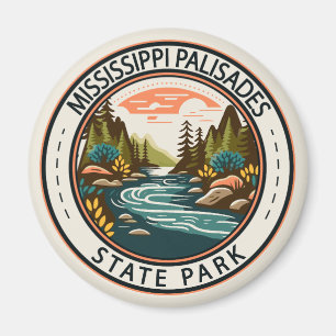 Aimant Mississippi Palisades State Park Badge Illinois