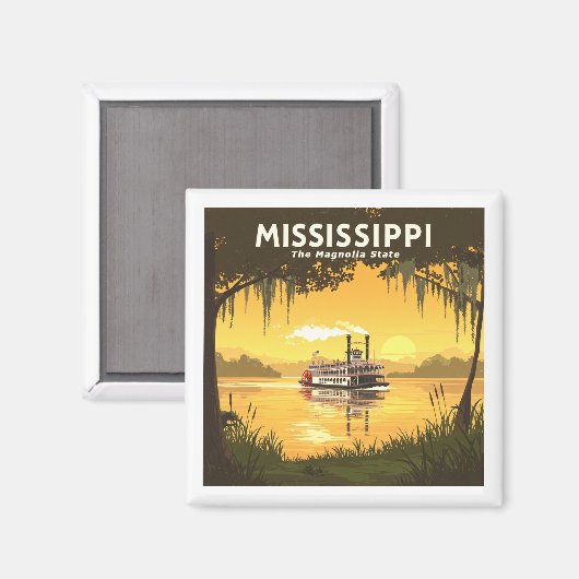 Aimant Mississippi vintage (Recto/Verso)