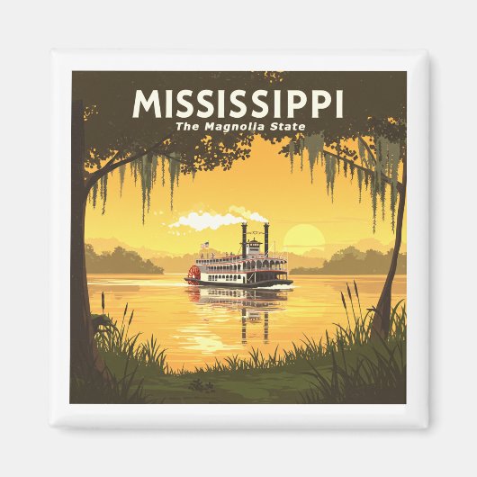 Aimant Mississippi vintage (Devant)