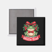 Aimant Mistle-toad Funny Christmas Toad Pun  (Recto/Verso)