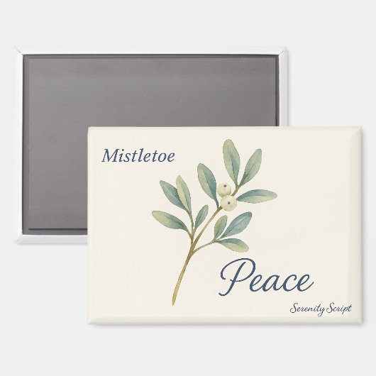 Aimant Mistletoe — Peace (Recto/Verso)
