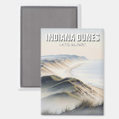 Aimant Misty Indiana Dunes National Park Travel (Recto/Verso)