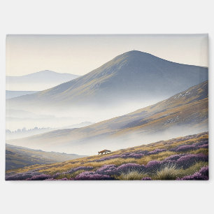 Aimant Misty Mourne Mountains Irlande du Nord Aquarelle