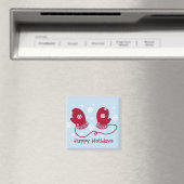 Aimant Mittens Rouges - Joyeuses Fêtes (In Situ (Lave-vaisselle))