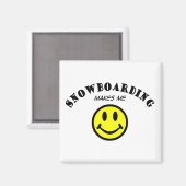 Aimant MMS : Snowboard (Recto/Verso)