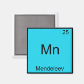 Aimant Mn - Mendeleev Chemise Drôle Symbole Élément Chimi (Recto/Verso)