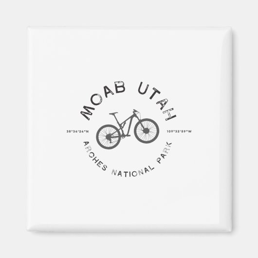 Aimant Moab Utah Mountain Biking T  (Devant)