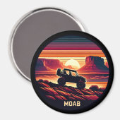 Aimant Moab Utah UTV Sunset Red Rocks (Recto/Verso)