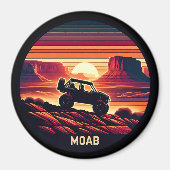 Aimant Moab Utah UTV Sunset Red Rocks (Devant)