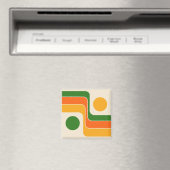 Aimant Mod 1970s Retro Style Geometric Design (In Situ (Lave-vaisselle))