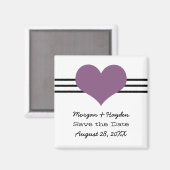 Aimant Mod Heart Enregistrer l'aimant de date, violet (Recto/Verso)