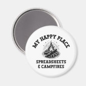 Aimant Mode Camping : Hors Grille - Drôle Comptable Don (Recto/Verso)