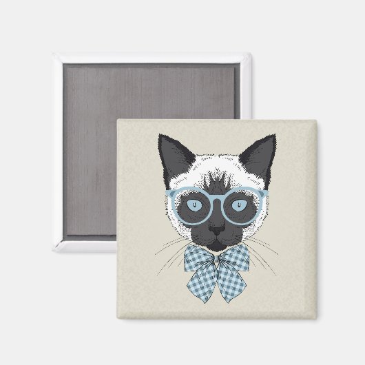 Aimant Mode Chat Siamese Smart (Recto/Verso)