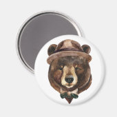 Aimant Mode de l'ours aquarelle (Recto/Verso)